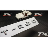 VW Volkswagen T-Roc Bagaj Krom ABS 3M 3D Yazı Logo Amblem - 1