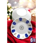 ModaCar Melamin Çay Tabağı 6 Adet Geleneksel Türk Çay Bardağı Altlığı - 1