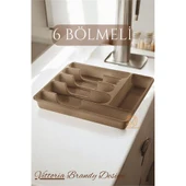 ModaCar Çekmece İçi Kaşıklık Kepçelik 6 Gözlü LATTE - 1