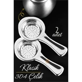 ModaCar Klasik Çay Süzgeci 304 Paslanmaz Çelik 2 ADET - 1
