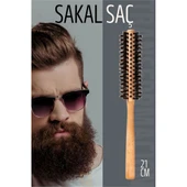ModaCar Sakal Fırçası Saç Fırçası ve Fön Fırçası Ahşap Saplı - 1
