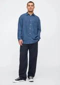 Gap Denim Big Gömlek 589582-589790 Erkek Kot Gömlek thumbnail 4