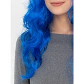 Mavi Renk Uzun Dalgalı Parti Peruğu - 3