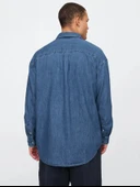 Gap Denim Big Gömlek 589582-589790 Erkek Kot Gömlek thumbnail 5