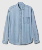 Gap Denim Big Gömlek 589582-589790 Erkek Kot Gömlek thumbnail 7