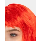 Kırmızı Renk Uzun Dalgalı Parti Peruğu - 4