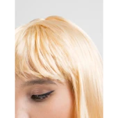 Platin Altın Dore Renk Uzun Düz Parti Peruğu - 4