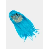 Açık Mavi Renk Uzun Düz Parti Peruğu thumbnail 4