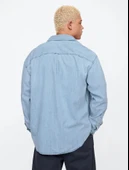 Gap Denim Big Gömlek 589582-589790 Erkek Kot Gömlek thumbnail 9