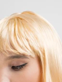 Platin Altın Dore Renk Uzun Düz Parti Peruğu - 8