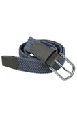 3.5 cm. Elastik Esnek Unisex Örgü Kemer Füme - 1