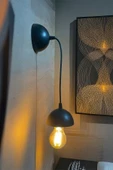 Celestia Siyah Duvar Apliği Endüstriyel & Minimalist Tasarım Modern Dekoratif Edison Lamba - 1