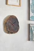 Celestia Doğal Ağaç Kütük Dilim El Yapımı Ahşap Duvar Saati Rustik ve Şık Dekor Zeytin Ağacı İskandinav thumbnail 2