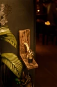 Celestia Aplik Ahşap Aplik Duvar Lambası Cafe Otel Restoran Oturma Odası Yatak Odası Dekoratif İskandinav - 2