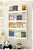 CTN PAZARLAMA Dekomotif Montessori Çocuk Odası Eğitici Kitaplık 4 Raflı Beyaz Kitaplık60x120 - 2