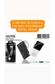 teras home 12.000 MAH ÜÇ KABLOLU LED IŞIKLI DİGİTAL EKRAN POWERBANK - 1