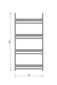 CTN PAZARLAMA Dekomotif Montessori Çocuk Odası Eğitici Kitaplık 4 Raflı Beyaz Kitaplık60x120 - 4