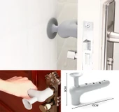 Silikon Duvar Koruyucu Kapı Stoperi GRİ thumbnail 1