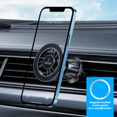 Woyax by Deji Güçlü Mıknatıslı Kancalı Araç İçi Telefon Tutucu - Magsafe iPhone Uyumlu Havalandırma İçin - 5