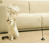 Vantuzlu Tüylü Zilli Kedi Oyun Oltası thumbnail 1