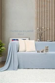 Kaymaz Koltuk Örtüsü Çift Taraflı Mikrofiber Şönil 175x350 cm XL- Bulut – Kedi Köpek ve Çocuk Dostu thumbnail 5