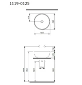 Bocchi VENEZIA ÇANAK LAVABO 45 CM PARLAK SİYAH 1119-005-0125 - 2
