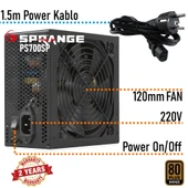 SPRANGE PS700-80P 700 Watt 80 Plus Bronze Power Supply - 3