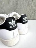ADIDS SUPERSTAR KADIN SPOR AYAKKABI BEYAZ SİYAH - 4