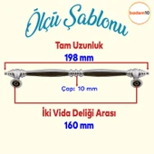 Mobilya Mutfak Dolabı Çekmece Dolap Kapak Kulpu Düz Metal Kulp Kulbu Kulpu 16 Cm-160 Mm Krom thumbnail 2