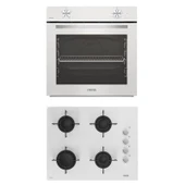 Altus Ala 310Hw Fırın - Ala 159 Dhw Ocak 2'Li Beyaz Ankastre Set - 1