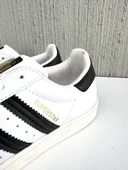 ADIDS SUPERSTAR KADIN SPOR AYAKKABI BEYAZ SİYAH - 2