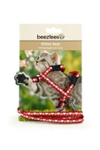 Beeztees Yavru Kedi Göğüs Tasması ve Gezdirme Kayışı 120cm, Kırmızı, 16-25cm Boyun, 23-36cm Göğüs - 2