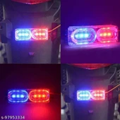 1 Adet 12V Kırmızı - Mavi Işık Animasyonlu Çakar Led, Red - Blue Modüler Led (10 x 3,5 Cm) thumbnail 1