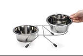 Beeztees Köpek İkili Mama Su Kabı, Paslanmaz Çelik, 16cm, 2x900ml thumbnail 2