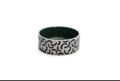 Beeztees Köpek Mama Su Kabı, Seramik, Yeşil Beyaz, 16cm, 800ml - 1