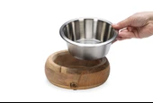 Beeztees DBL Köpek Mama Su Kabı, Dışı Masif Ahşap, Paslanmaz Çelik, 16,5cm, 650ml - 7