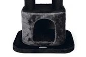 Beeztees Kedi Tırmalama ve Oyun Evi, Siyah/Gri, 50x50x120cm thumbnail 7