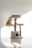 Beeztees DBL Kedi Tırmalama ve Oyun Evi, Doğal, 60x45x100cm thumbnail 2