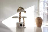 Beeztees DBL Kedi Tırmalama ve Oyun Evi, Doğal, 60x45x100cm thumbnail 5