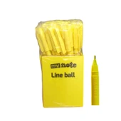Mynote Line Ball 50'li PP Kutu Pastel Sarı - 1