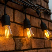 Ayt Ledx KB00002 10 lu E27 Duy Sıralı 10 Metre Lamba Kablosu 10 Adet Duy İçerir Açık Hava Düğün Eğlence Aydınlatması - 3