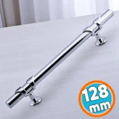 Mobilya Çekmece Mutfak Dolabı Dolap Kulpları Kulbu Kulpu Metal Kulp 128 mm -12.8 cm Krom Renk thumbnail 1