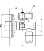 Eca 1/2" Filtreli Ara Musluk Krom Volanlı - 2 Adet (Rozet Dahil) 602111048-2 - 3