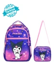 Waddell Mor Kuromi Desenli İlkokul Çantası Beslenme Çantalı 25210 - 1
