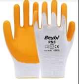 Beybi Pn5 Nitril Kaplı Polyester Eldiven 10 No - 12  Çift - 1