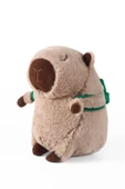 Sevimli Kapibara Kaplumbağa Oturan Sırt Çantalı Peluş Oyuncak 33CM - 1