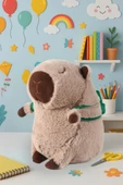 Sevimli Kapibara Kaplumbağa Oturan Sırt Çantalı Peluş Oyuncak 33CM - 2