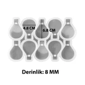 Epoksi Silikon Kalıp Çoklu Kapadokya Balonu Magnet Dolap Süsü Kalıbı 10 Lu 6.8 CM - 4