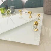 Epoksi Tepsi Kulpu Cam Kulp (2 Adet)  Gold thumbnail 4