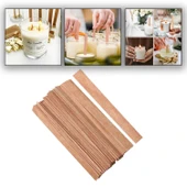 Ahşap Mum Fitili Soya Fitili Bardak Mum Fitili (50 Adet) - 1